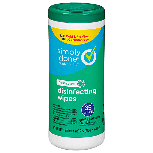 Simply Done Disinfecting Wipes Fresh 35ct