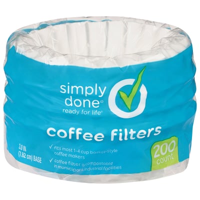 Simply Done Coffee Filters Basket 200ct