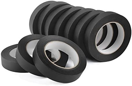 Lichamp Painters Tape Medium Adhesive Black 1" 55yds 10pk