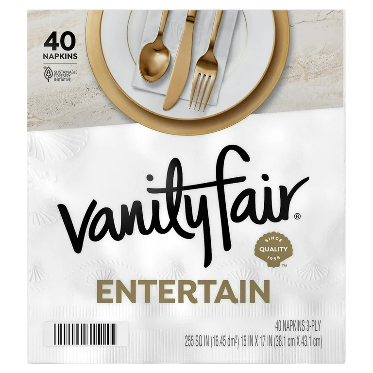 Vanity Fair Napkins Entertain 40pk