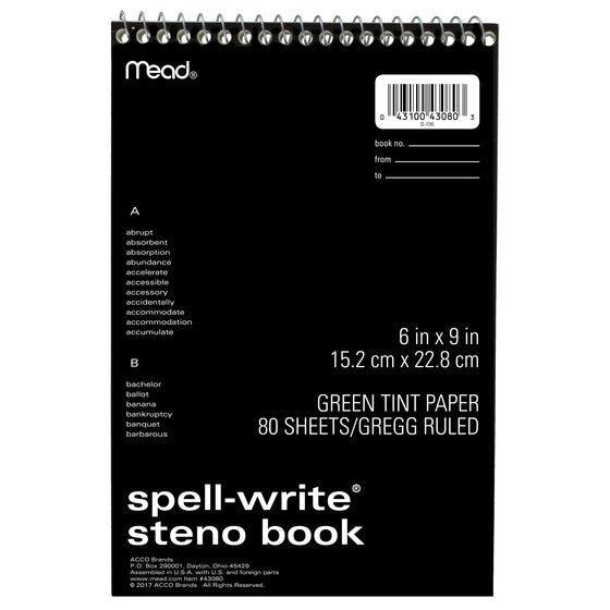 Mead Notebook Steno Book 80sheets