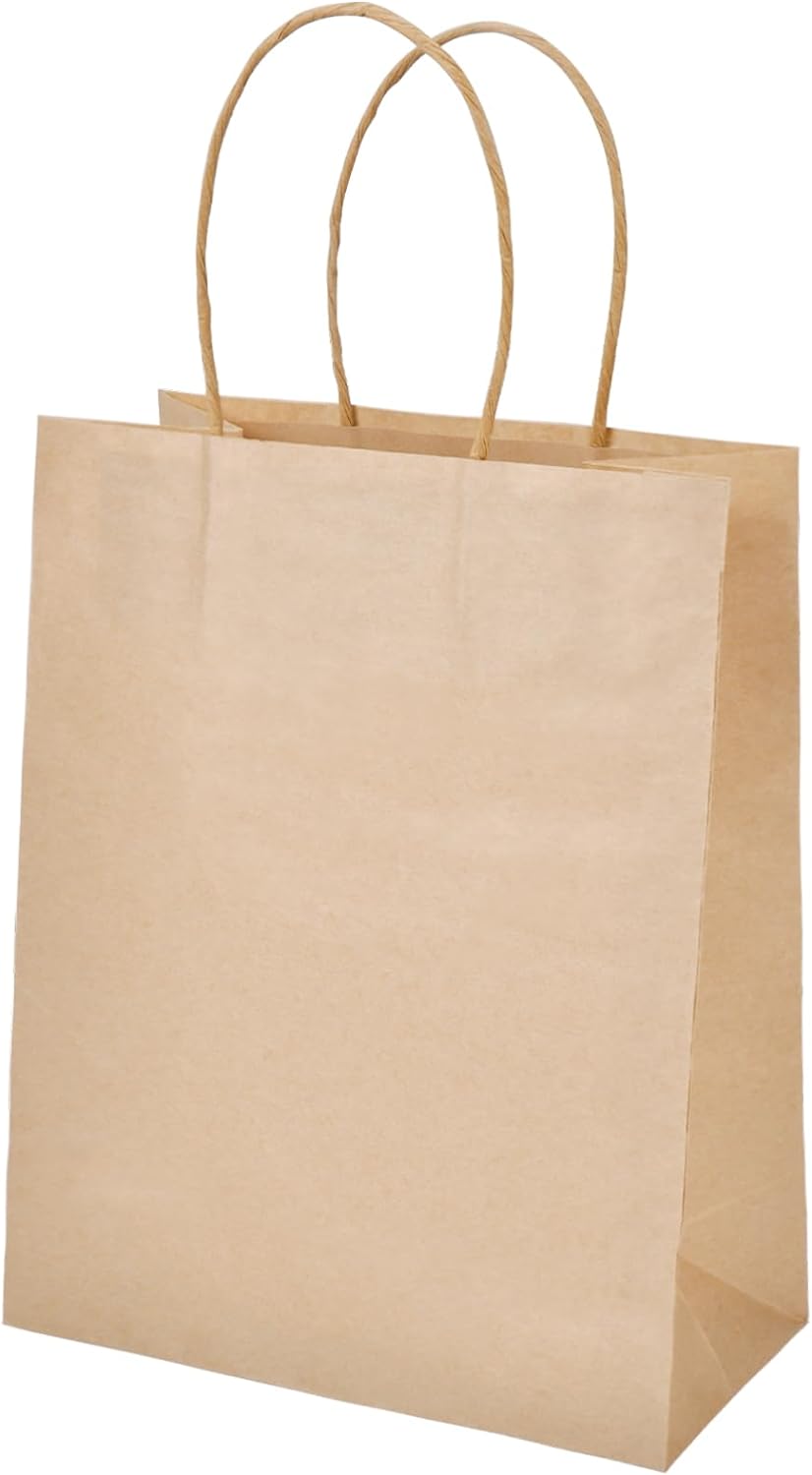 Natural Kraft Gift Bag with Handles 8"x4.5"x10 5/8" 1ct