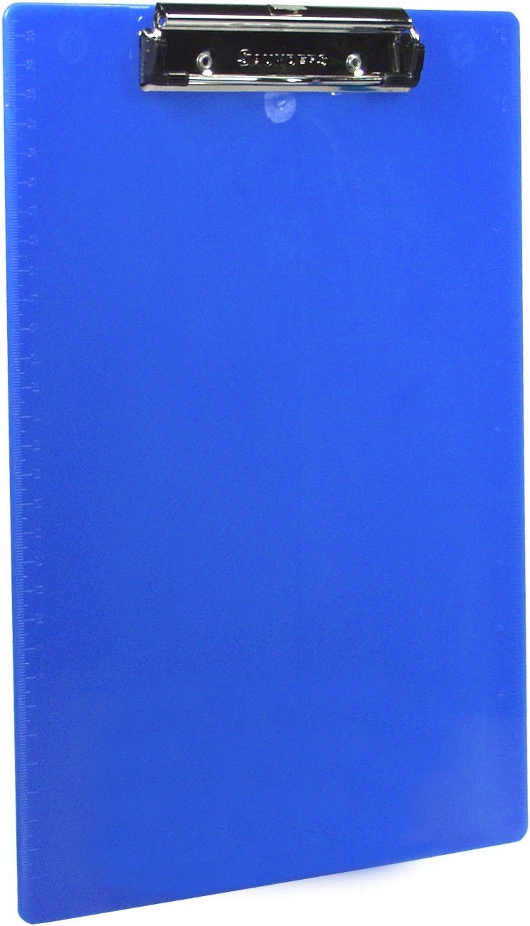 Saunders Plastic Clipboard with Low Profile Clip Letter Size Cobalt 1ct