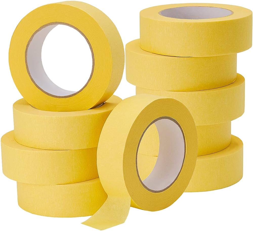 Lichamp Automotive Painters Tape Yellow 1" 10pk
