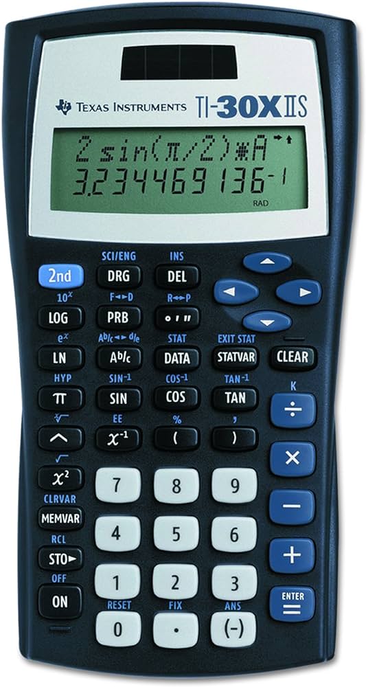 Texas Instruments Scientific Calculator TI-30XIIS 1ea