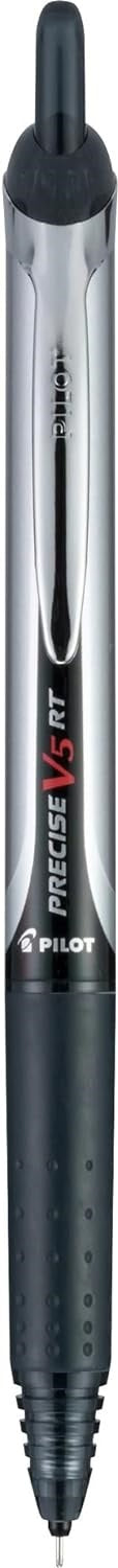 Pilot Pen Precise V5 Refillable Liquid Ink Rolling Ball Extra Fine Point 0.5mm Black Ink 12pk