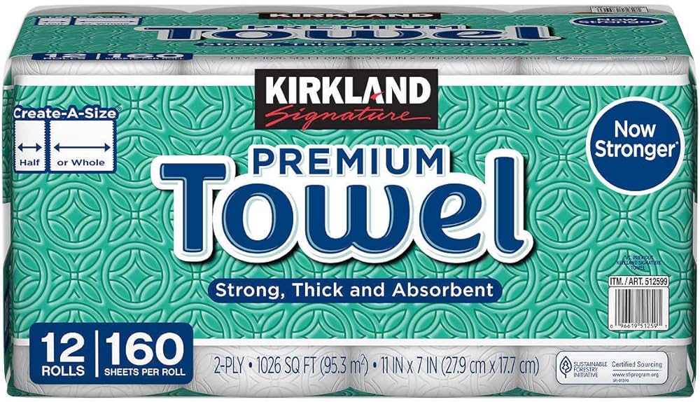 Kirkland Paper Towel Premium 2ply 160sheets 12pk