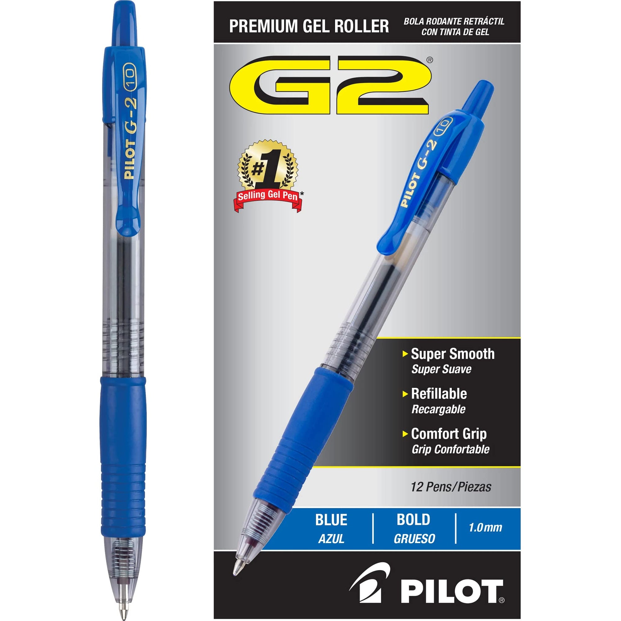 Pilot G2 Gel Ink Pens Premium Bold Blue 12pk