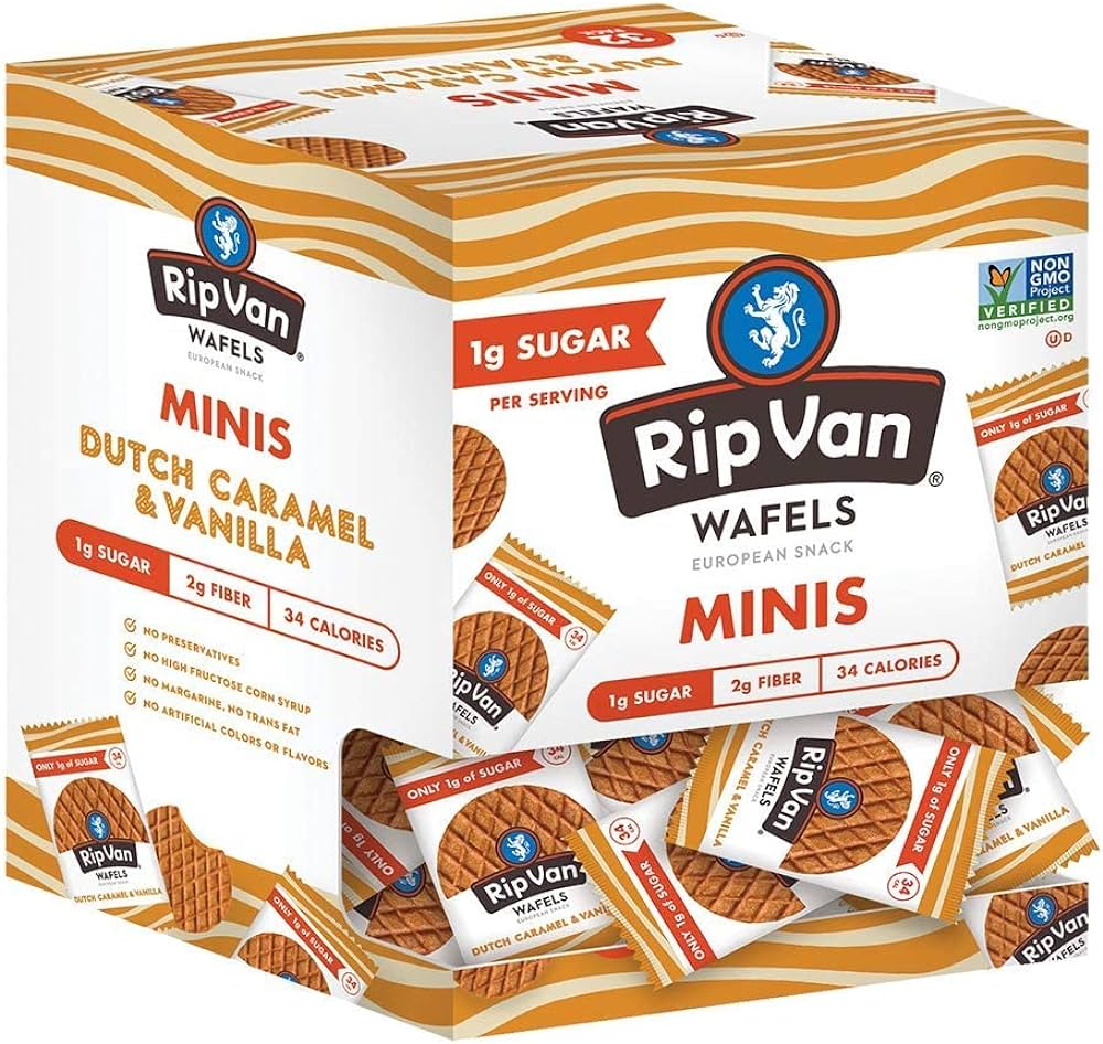 Rip Van Wafels Dutch Caramel Mini Stroopwafels 32pk