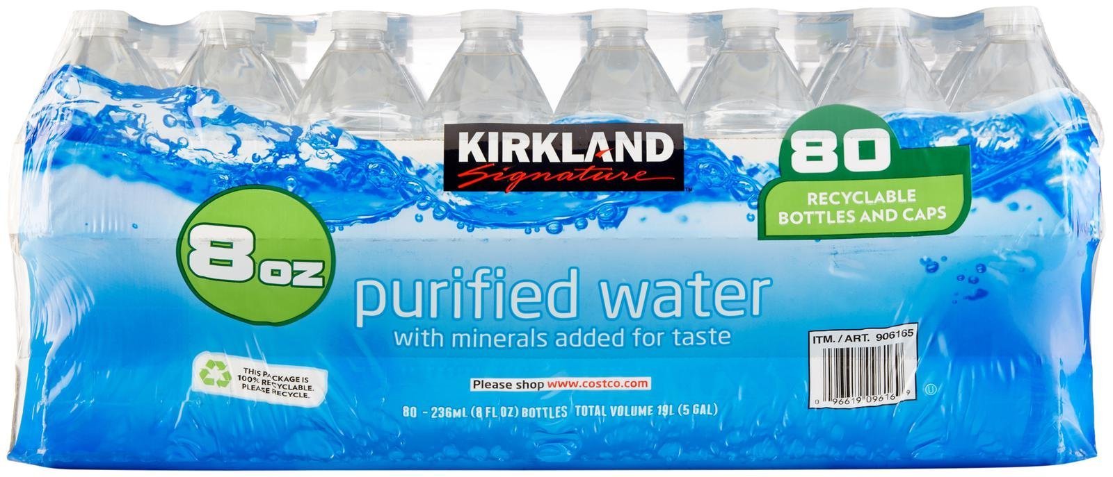 Kirkland Water Purified 8oz 80pk