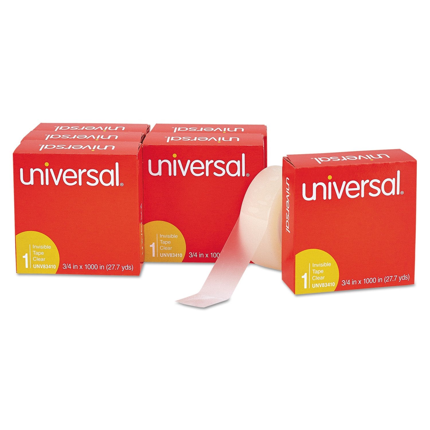 Universal Invisible Tape 19mm x 25.4m 6pk