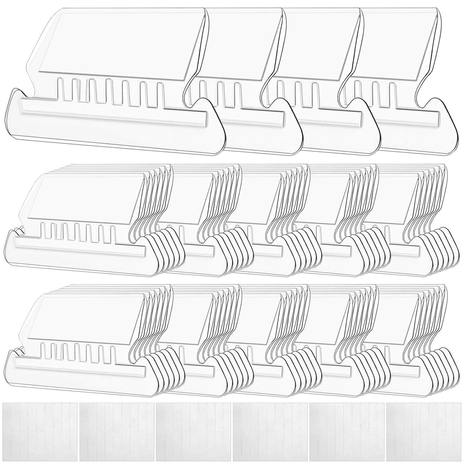 Hanging File Folder Tabs with Inserts Clear 2" 100pk