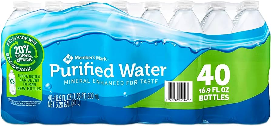 Members Mark Purified Water 16.9oz 40pk