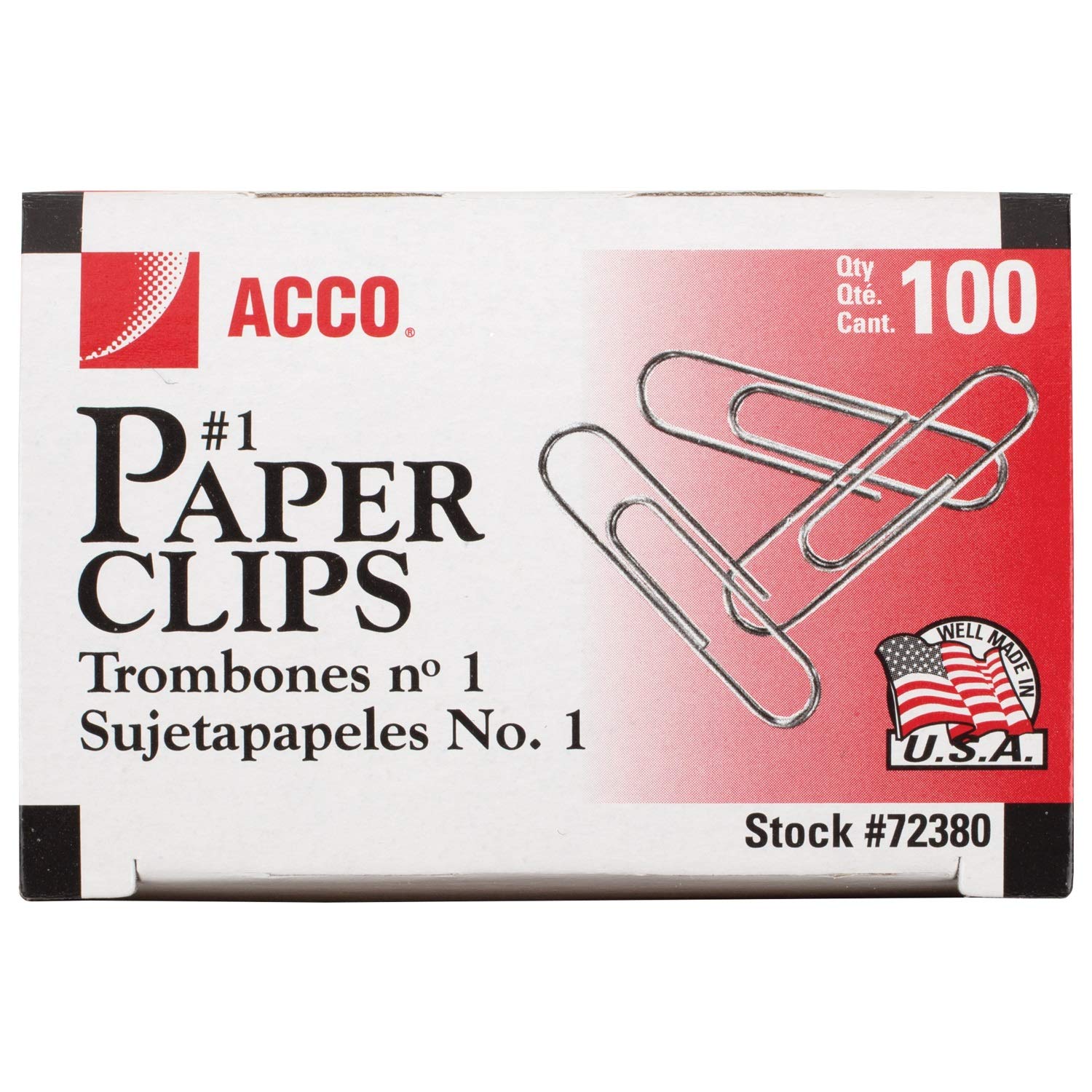 Acco Paper Clips 100ct 1bx