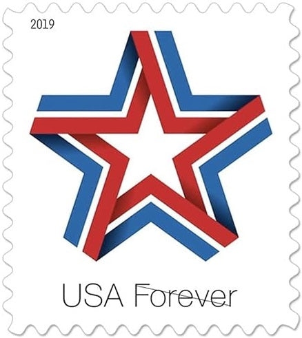 US Postage Stamps First Class Forever Star Ribbon 2019 20ct