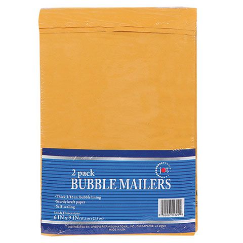 jot Bubble Mailers 6"x9" 2ct