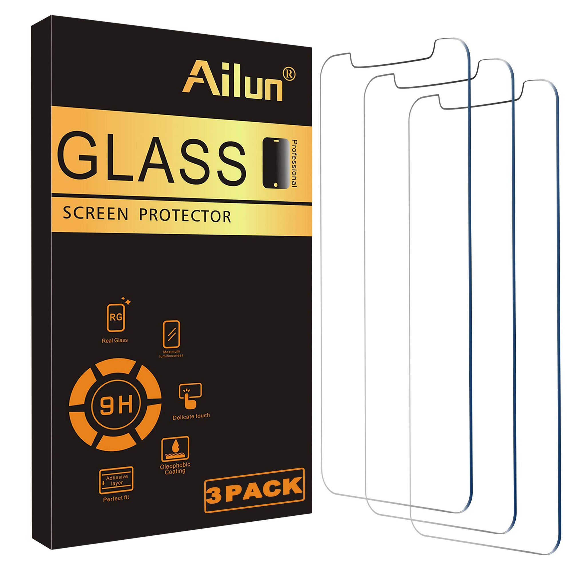 Ailun Glass Screen Protector Compatible for iPhone 12 or 12 Pro 2020 3pk