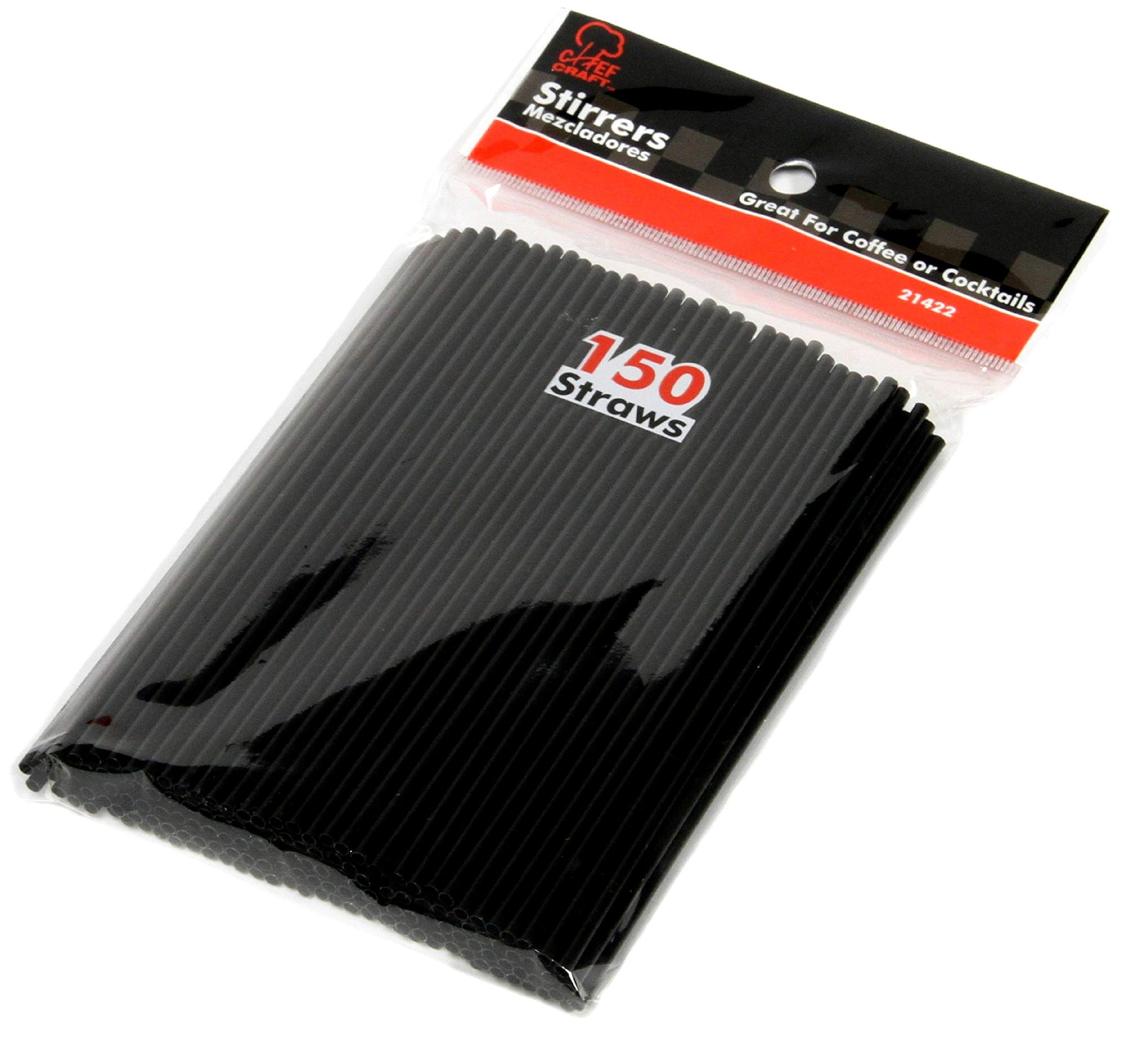 Chef Craft Select Plastic Coffee Stirrer Straws 150ct