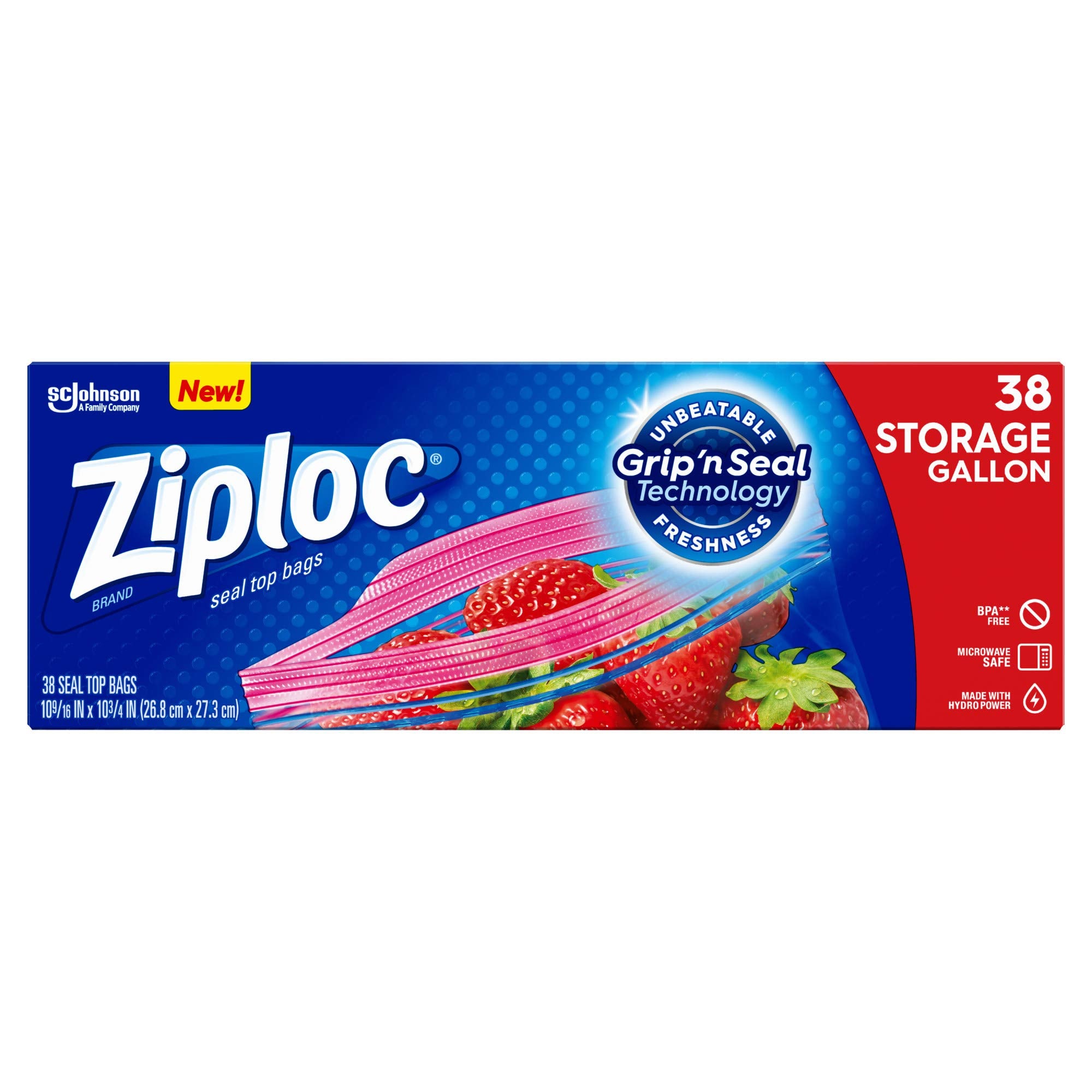 Ziploc Freezer Gallon Bags 38ct