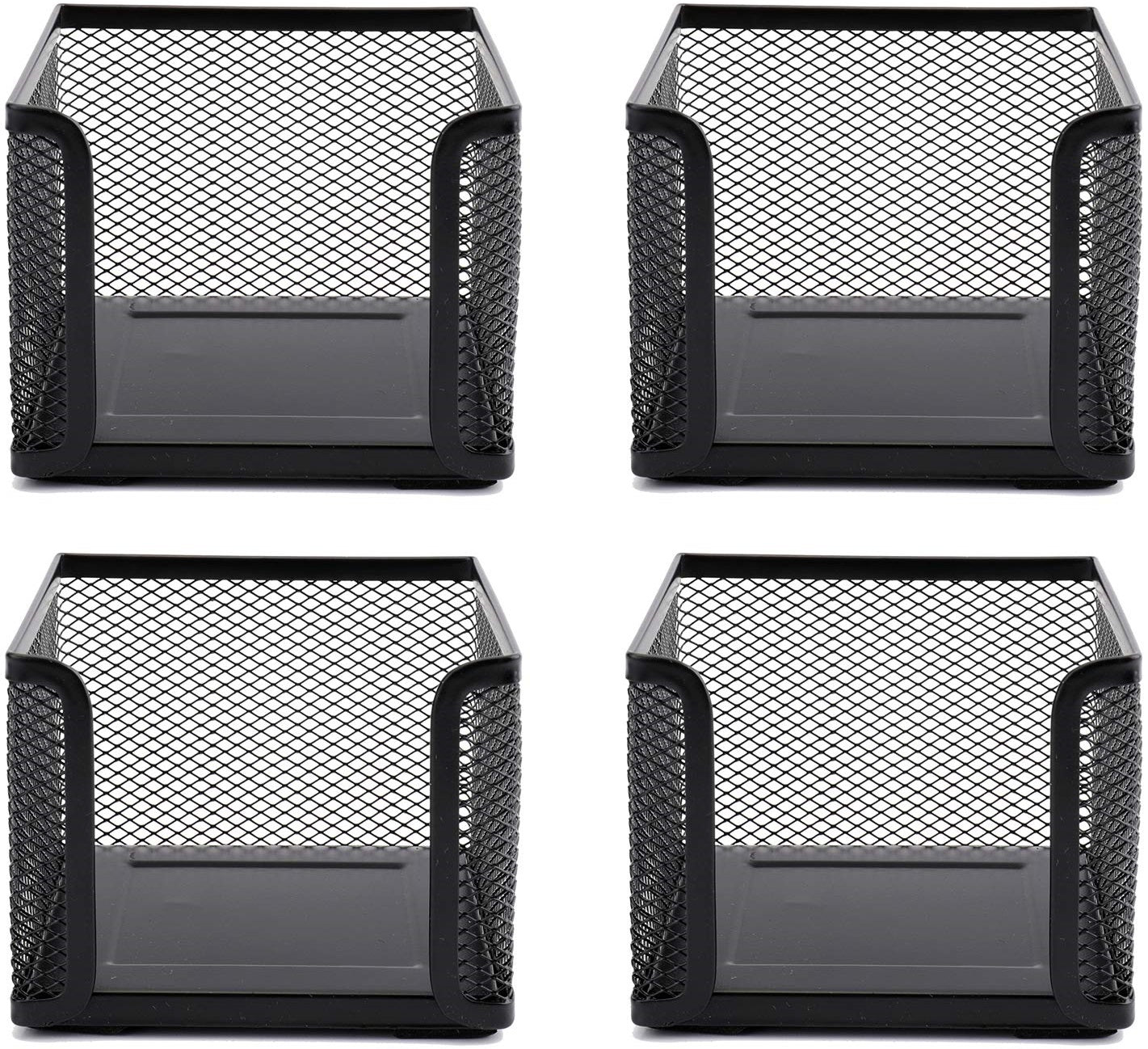 Suwimut Mesh Memo Holder Black 4pc
