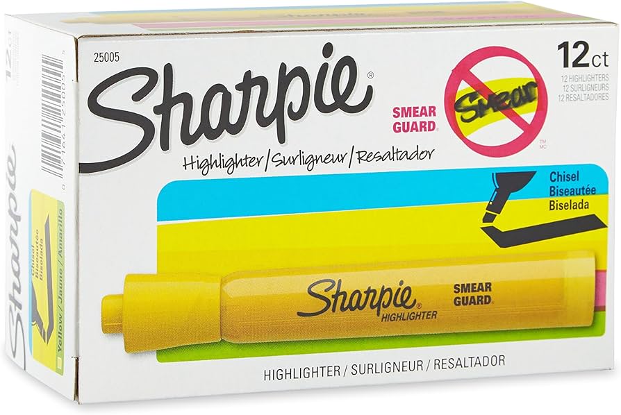 Sharpie Highlighter Yellow 12ct