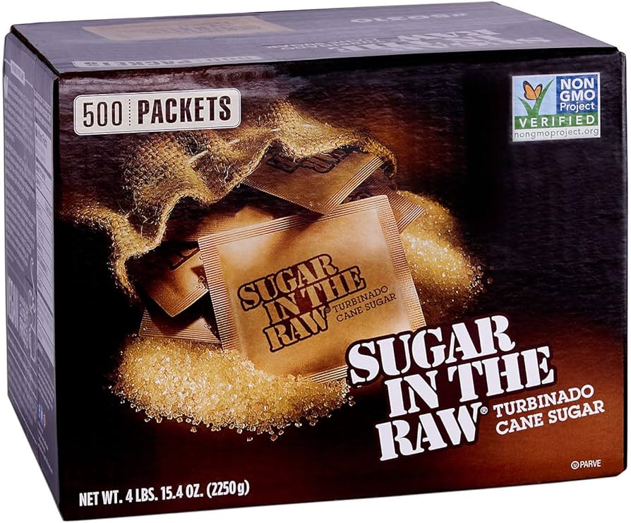 Sugar In The Raw Turbinado Cane Sugar Packets 4lbs