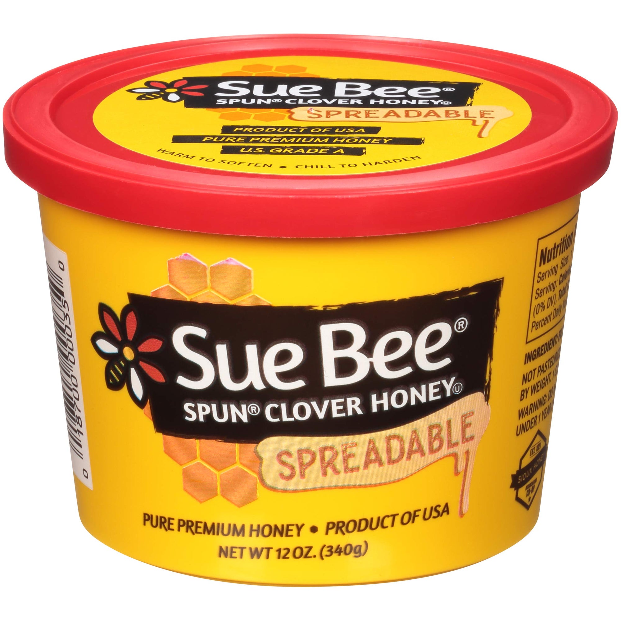 Sue Bee Spun Clover Honey Spreadable 12oz