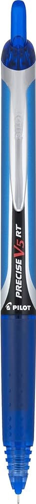 Pilot Pen Precise V5 Refillable Liquid Ink Rolling Ball Extra Fine Point 0.5mm Blue Ink 12pk