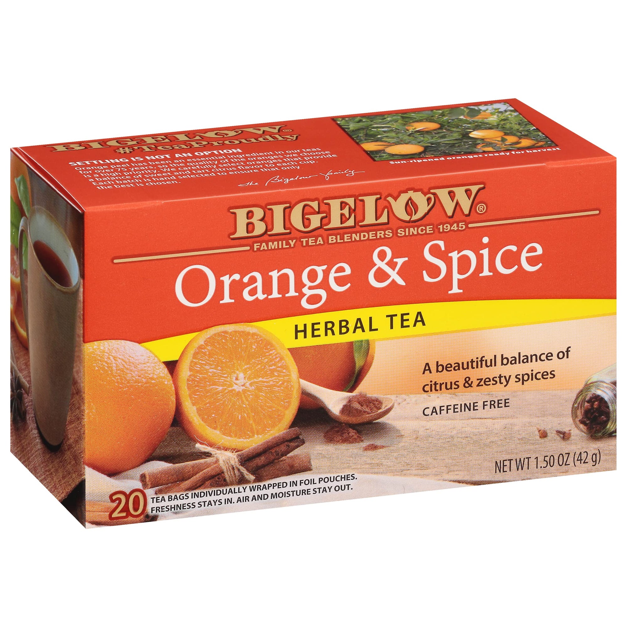 Bigelow Herbal Tea Orange and Spice 20pk