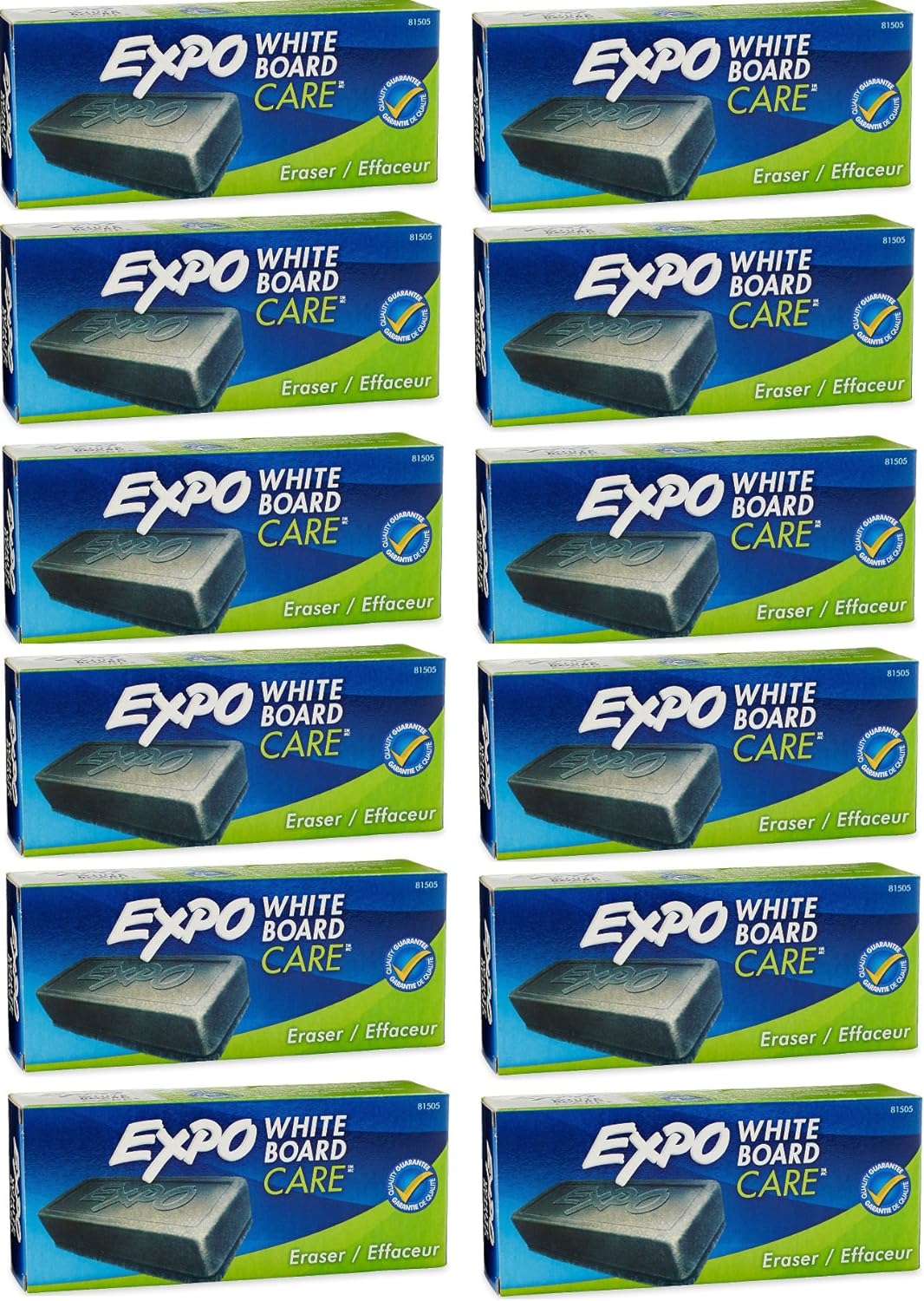 Expo Dry Erase Board Eraser Soft Pile 12pc