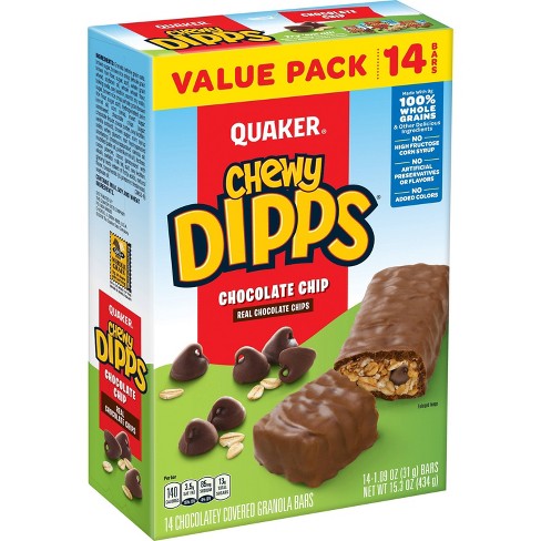 Quaker Granola Bars Chewy Dipps Chocolate Chip 14pk
