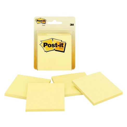 Post It Notes Yellow 3"x3" 4pk
