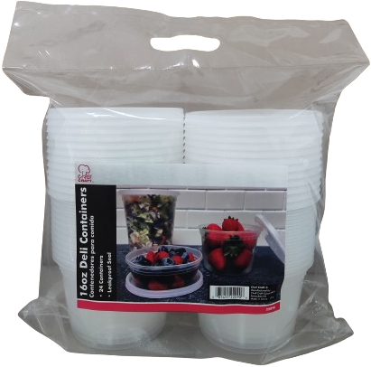 Plastic Deli Containers 16oz 24pk