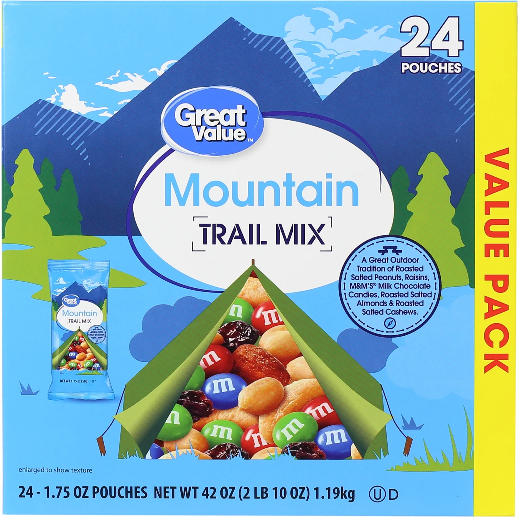 Great Value Mountain Trail Mix 1.75oz 24pk