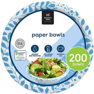 Members Mark Paper Bowls 12oz 200pk