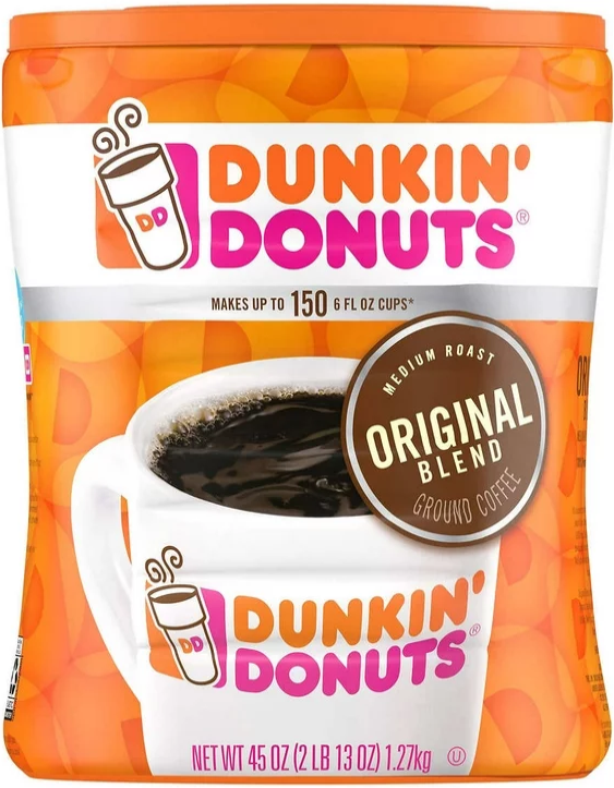 Dunkin Donuts Coffee Original Blend Medium Roast Ground 45oz