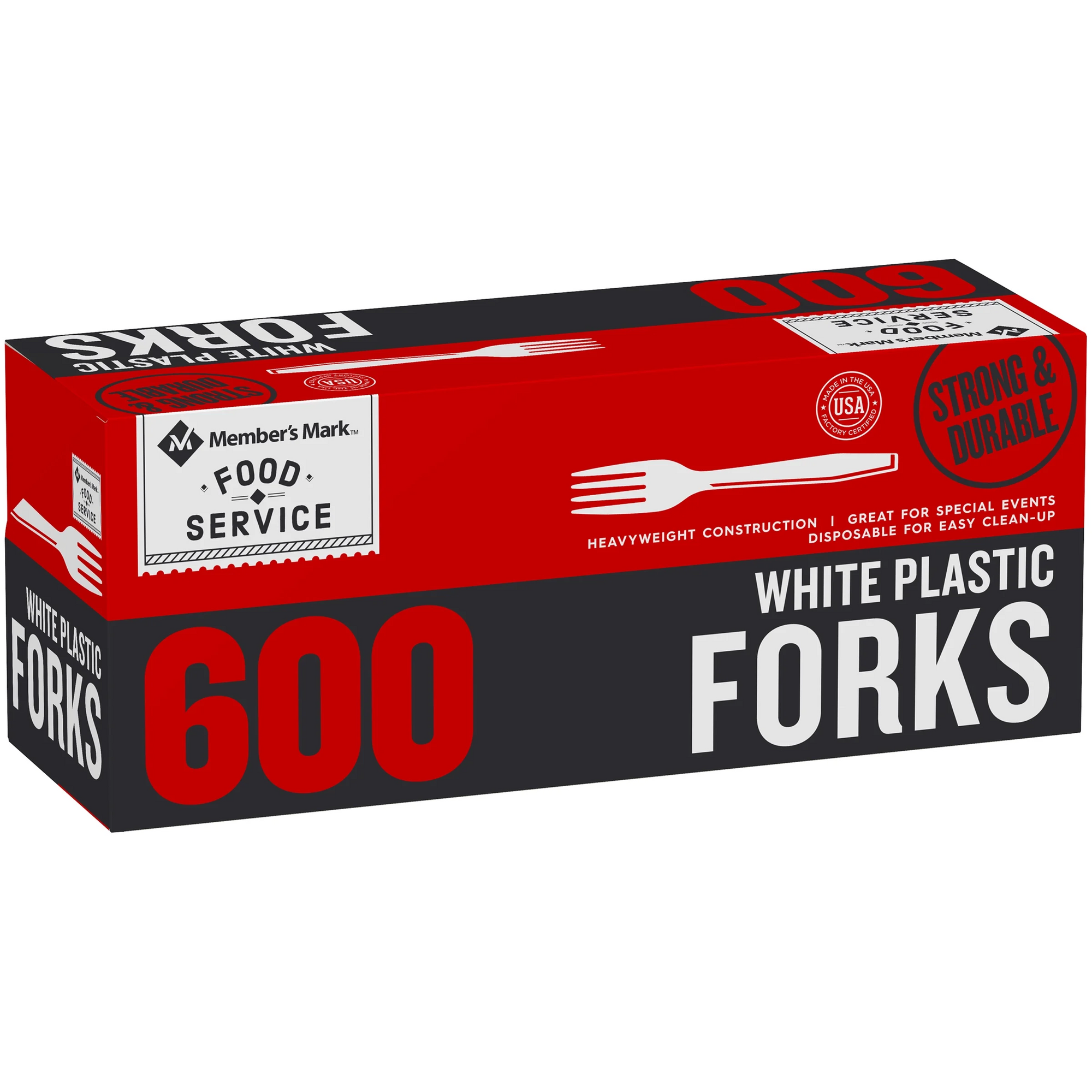 Members Mark Plastic Forks Heavy Duty 600pk