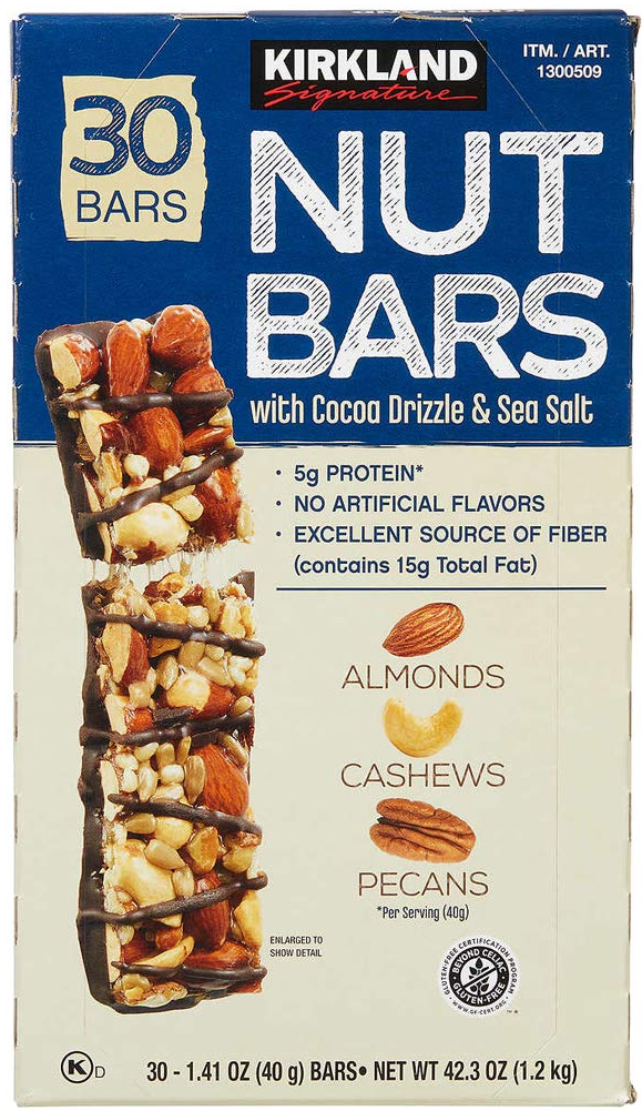 Kirkland Nut Bar with Cocoa Drizzle & Sea Salt 30pk