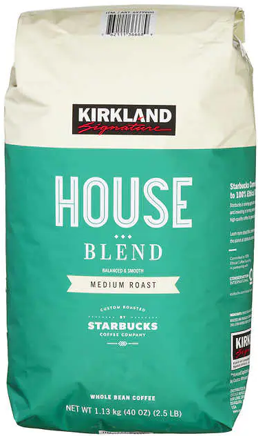 Kirkland Coffee House Blend Medium Roast Whole Bean 2.5lbs