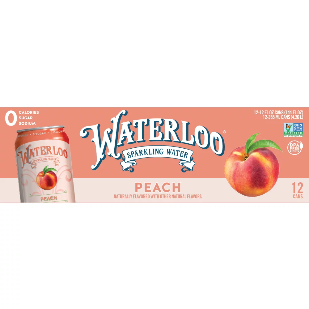 Waterloo Sparkling Water Peach 12pk