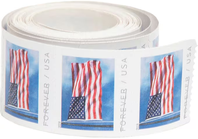US Postage Stamps First Class Flag Forever Roll 100ct