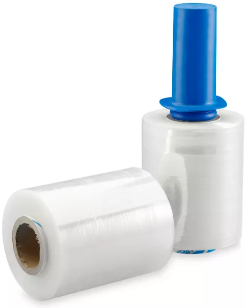 Mini Stretch Wrap Blue Tension Spinner Handle 5"x1000'80ga 12rolls