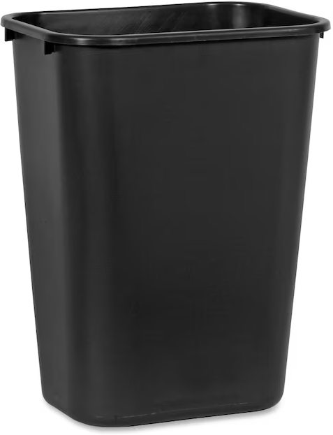 Rubbermaid Trash Can Plastic Black 10.25gal 1ea